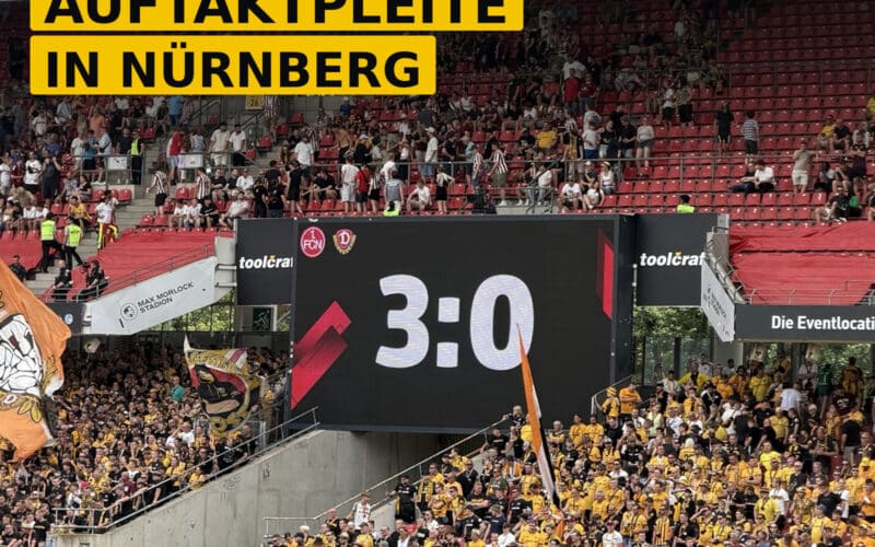 Dynamo enttäuscht bei der 0:3-Niederlage in Nürnberg